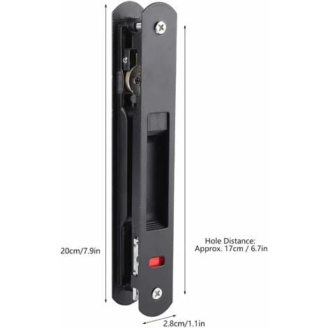 Verrou De Porte- Porte Coulissante Fenêtre Crochet Serrure Porte Mobile Moderne Simple Double Face Serrure Pour La Maison,Starlight 2 Verrou De Porte- Porte Coulissante Fenêtre Crochet Serrure Porte Mobile Moderne Simple Double Face Serrure Pour La Maison,Starlight – Image 2