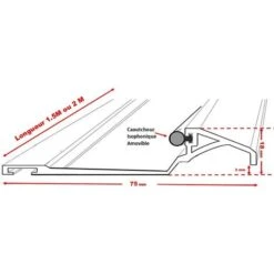 Seuil De Porte à La Suisse KLOSE Besser - Arc 75 - Anodisé Argent - Longueur : 1M50 -Optimal Serrures Magasin 54460305 2