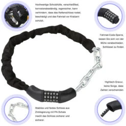 VINGO Antivol Vélo Antivol Moto Antivol Panzir à Combinaison Haute Qualité 120cm -Optimal Serrures Magasin 55433915 4