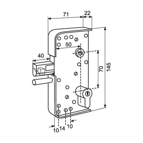 Serrure De Portillon à Fouillot - Clé I - Axe à 46 Mm - Série GA592 - Tirard 2 Serrure De Portillon à Fouillot - Clé I - Axe à 46 Mm - Série GA592 - Tirard – Image 2