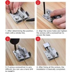 2 Pièces Loquet Porte Cadenas Droit Ouvert Moraillon Cadenas Verrou De Porte à Pêne Petite Antivol Loquet Acier Inoxydable Avec 8 Vis Minuscule Fermoir à Cadenas Applicable Aux Diverses Portes -Optimal Serrures Magasin 58683113 4