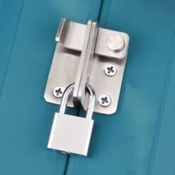 2 Pièces Loquet Porte Cadenas Droit Ouvert Moraillon Cadenas Verrou De Porte à Pêne Petite Antivol Loquet Acier Inoxydable Avec 8 Vis Minuscule Fermoir à Cadenas Applicable Aux Diverses Portes -Optimal Serrures Magasin 58683113 5