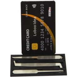 Kit D'outils De Crochetage De Serrure Avec Carte De Crédit - Outils De Serrurier Pour Entraînement - Pour Débutant - Noir -Optimal Serrures Magasin 59675590 5