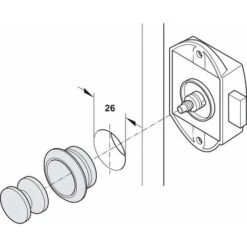 Serrure à Pêne Dormant En Applique Marron Push Lock Axe 25mm Fermeture Porte Portail Meuble Salle De Bain Cuisine Universel -Optimal Serrures Magasin 60788996 3