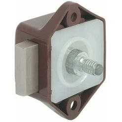 Serrure à Pêne Dormant En Applique Marron Push Lock Axe 15mm Fermeture Porte Portail Meuble Salle De Bain Cuisine Universel