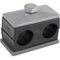 Collier De Serrage Double 15x15mm Polyéthylène Nervuré Arêtes Arrondies Support Connecteur Raccord Tube Tuyau Câble Hydraulique Pince