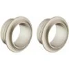 2x Rosace Ronde épaisseur 16mm Pour Serrure Espagnolette à Appliquer Push-lock, Nickelé Mat