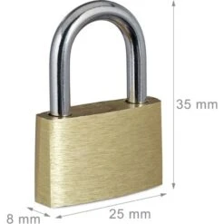 Cadenas En Lot De 50, 2 Clés Chacun, Hauteur : 35 Mm, Cadenas Pour Valise Ou Casier, En Acier, Doré 8 Cadenas En Lot De 50, 2 Clés Chacun, Hauteur : 35 Mm, Cadenas Pour Valise Ou Casier, En Acier, Doré -Optimal Serrures Magasin 62279164 4