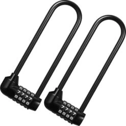 Cadenas à Combinaison à 4 Chiffres 5,5 Robuste étanche Pour Extérieur Avec Cadenas à Combinaison Réinitialisable Longue Anse Cadenas à Combinaison Pour Portail Extérieur, Vélo, Salle De Sport, école,