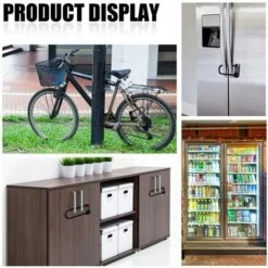 Cadenas à Combinaison à 4 Chiffres 5,5 Robuste étanche Pour Extérieur Avec Cadenas à Combinaison Réinitialisable Longue Anse Cadenas à Combinaison Pour Portail Extérieur, Vélo, Salle De Sport, école, -Optimal Serrures Magasin 65749538 3