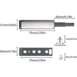 Lot De 10 Tampon Amortisseur Charnière Loquet Fermetures Push To Open Aimant Porte Pour Armoire Tiroir -Optimal Serrures Magasin 65973618 2