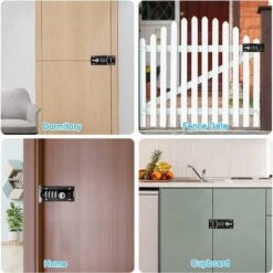 Loquet De Verrouillage à Combinaison Verrou à Combinaison à 4 Chiffres Verrou De Porte à Code Mécanique Serrure Sans Clé Glissière Verrou De Porte Inviolable Pour Armoire Jardin 9 Loquet De Verrouillage à Combinaison Verrou à Combinaison à 4 Chiffres Verrou De Porte à Code Mécanique Serrure Sans Clé Glissière Verrou De Porte Inviolable Pour Armoire Jardin -Optimal Serrures Magasin 66307868 5