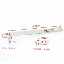 1 Paire De Loquets De Porte De 20 Cm - En Acier Inoxydable Robuste - Pour Portes Secondaires Primaires - Double Ouverture De Sécurité Ephé -Optimal Serrures Magasin 66742352 2