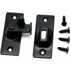 90-Grad-Türschlossriegel, Schwarz 2 Stück Edelstahl-Sicherheitswinkelschlossriegel Für Schiebe-/Drucktüren, Satin-Nickel -Optimal Serrures Magasin 67264244 5