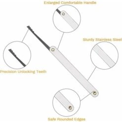 Solde- AGILITY, Entretien De Serrure Et Verrou, AGILITY Kit Crochetage Serrure 16 Pièces - Lockpicking Tool Set En Acier Inoxydable Verrouillage Pick, Pour Serruriers Débutant Et Pro -Optimal Serrures Magasin 67905955 3