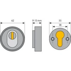 Abus Protège Cylindre RHZS 415 Blanc -Optimal Serrures Magasin 691459 3