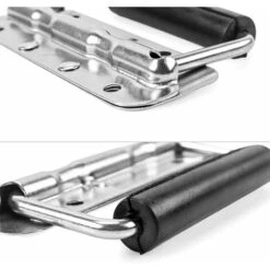 4 Pièce Poignée Pliante, Poignée De Caisse En Acier Inoxydable,Poignée De Caisse Poignées Caisse Pliante Poignée Pliante à Ressort Avec Poignée En Caoutchouc,pour Remplacement De Boîte à Outils Ephé -Optimal Serrures Magasin 70239373 3
