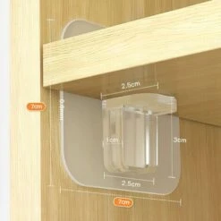 Lot De 20 équerres Adhésives Murales Sans Perforation Pour étagère Ephé -Optimal Serrures Magasin 70239391 5