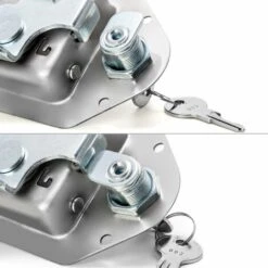 Verrou De Remorque En Acier Inoxydable Avec 2 Clés, 111mm X 83mm , Pour Caravane, Camion, Camping-car, Voiture De Patrouille -Optimal Serrures Magasin 71102741 5