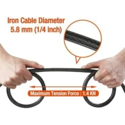 ValueMax Câble Antivol Vélo 213 Cm X 12 Mm, Antivol Vélo De Sécurité Avec Revêtement PVC, Double Boucle Tressée, Pour Cadenas, Antivol à Disque Et Antivol En U 9 ValueMax Câble Antivol Vélo 213 Cm X 12 Mm, Antivol Vélo De Sécurité Avec Revêtement PVC, Double Boucle Tressée, Pour Cadenas, Antivol à Disque Et Antivol En U -Optimal Serrures Magasin 71212800 5