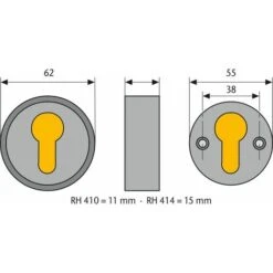 Abus Protège Cylindre RH 15mm Alu -Optimal Serrures Magasin 7223456 5