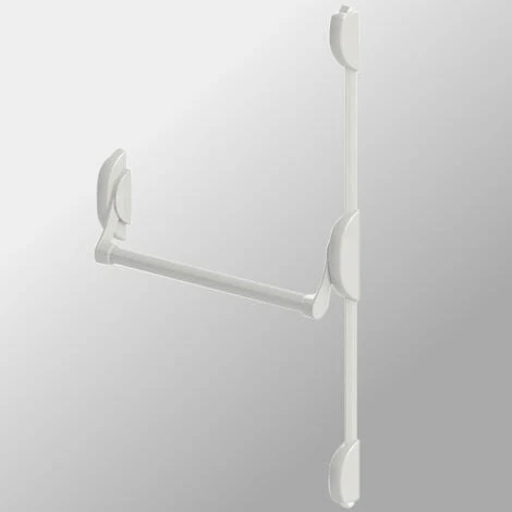 Serrure Barre Antipanique Cross Bar 2 Points Haut Bas DOM Metalux Couleur - Blanc, Dimension - 840 Mm 1 Serrure Barre Antipanique Cross Bar 2 Points Haut Bas DOM Metalux Couleur - Blanc, Dimension - 840 Mm