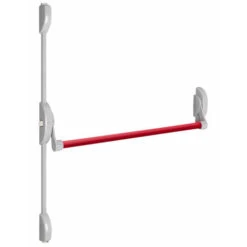 Serrure Barre Antipanique Cross Bar 3 Points Haut Bas DOM Metalux Couleur - Rouge -Optimal Serrures Magasin 73196763 2