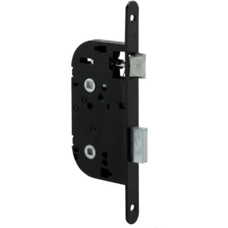 Serrure De Porte Noire à Encastrer Bouton Axe 40 Mm à Condamnation Reversible 2 Serrure De Porte Noire à Encastrer Bouton Axe 40 Mm à Condamnation Reversible – Image 2