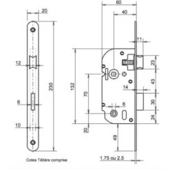 Serrure De Porte Noire à Encastrer Bouton Axe 40 Mm à Condamnation Reversible 5 Serrure De Porte Noire à Encastrer Bouton Axe 40 Mm à Condamnation Reversible -Optimal Serrures Magasin 73625671 3