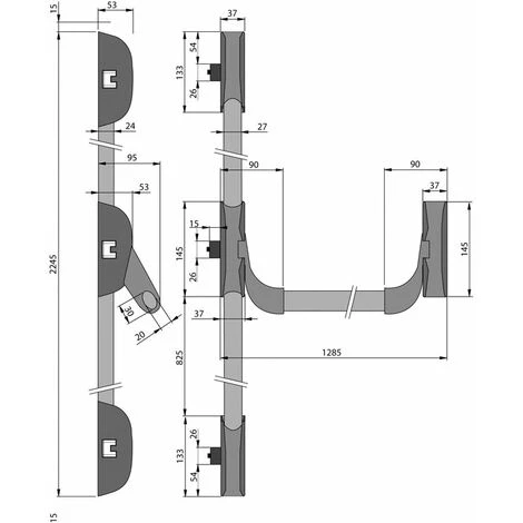 Serrure Anti-panique Idéa Barre 3 Points Latéraux Noir - Iséo 2 Serrure Anti-panique Idéa Barre 3 Points Latéraux Noir - Iséo – Image 2