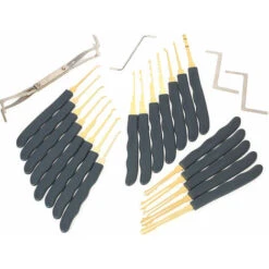 SEENLIN 24Pcs Professional Unlocking Crochetage Outils Set Pratique Kit Lockset Avec Etui En Cuir Pour Serrurerie Debutants -Optimal Serrures Magasin 75560152 4