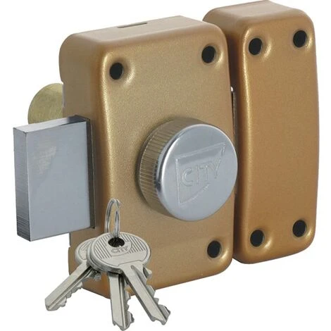 Verrou à Bouton CITY 25 Cylindre De 45mm - ISEO - 10020451 1 Verrou à Bouton CITY 25 Cylindre De 45mm - ISEO - 10020451