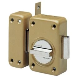 Verrou Targette à Bouton V136 Pêne De 110 Sans Cylindre Bronze - VACHETTE - 16109000