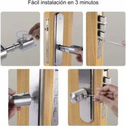 Serrure Connectée,serrure Digitale Avec Carte,Bluetooth APP, De Porte Intelligente,Cylindre De Serrure électrique à Code -Optimal Serrures Magasin 78422471 4