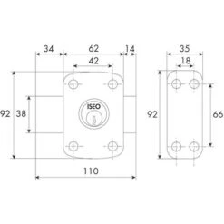 Verrou CITY 160 à Double Entrée Cylindre De 50mm - ISEO - 11260501 3 Verrou CITY 160 à Double Entrée Cylindre De 50mm - ISEO - 11260501 -Optimal Serrures Magasin 78751851 2