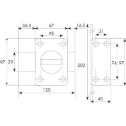 Verrou à Bouton A2P1 Cavith 1400 Finition Or - ISEO - 14000001 -Optimal Serrures Magasin 78760753 3
