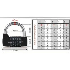 Cadenas à Combinaison, Cadenas à Code Cadenas à Combinaison Étanche Et Antirouille Serrure Pour Familles, Ecoles,Entreprises,Casiers Et Autres Lieux (Cadenas 5 Lettres) 7 Cadenas à Combinaison, Cadenas à Code Cadenas à Combinaison Étanche Et Antirouille Serrure Pour Familles, Ecoles,Entreprises,Casiers Et Autres Lieux (Cadenas 5 Lettres) -Optimal Serrures Magasin 79143919 3