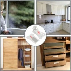 Bloque Porte Coulissante, Verrouillage De Sécurité Pour Bébé Bloque-fenêtre Placard Serrures Sécurité, Bloque Fenetre Sans Percage,,2 Pcs 9 Bloque Porte Coulissante, Verrouillage De Sécurité Pour Bébé Bloque-fenêtre Placard Serrures Sécurité, Bloque Fenetre Sans Percage,,2 Pcs -Optimal Serrures Magasin 79481459 5