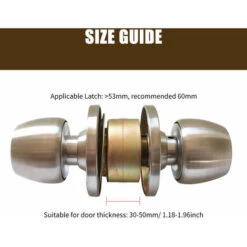Serrure De Poignée De Porte Avec 3 Clés Poignée De Style Boule Ronde Intimité Chambre Salle De Bain Poignée Serrure En Acier Inoxydable Poli Ensemble De Bouton De Porte 8 Serrure De Poignée De Porte Avec 3 Clés Poignée De Style Boule Ronde Intimité Chambre Salle De Bain Poignée Serrure En Acier Inoxydable Poli Ensemble De Bouton De Porte -Optimal Serrures Magasin 80334872 4