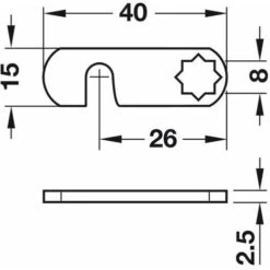 2x Came à Crochet En Acier Zingué 40 X 15mm Pour Batteuse SYMO Serrure Cylindre Noyau Insert Verrou -Optimal Serrures Magasin 80429101 2