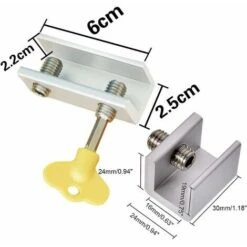 Fermeture Baie Coulissante,2 PCS Serrure Fenêtre Coulissante Anti-dérapant Alliage Aluminium Serrure De Fenetre De Sécurité Avec Clé Bloque Porte Coulissante Verrou Coulissante Pour Enfants 8 Fermeture Baie Coulissante,2 PCS Serrure Fenêtre Coulissante Anti-dérapant Alliage Aluminium Serrure De Fenetre De Sécurité Avec Clé Bloque Porte Coulissante Verrou Coulissante Pour Enfants -Optimal Serrures Magasin 81038622 4