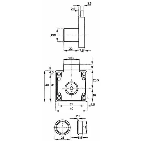 Serrure De Meuble à Pêne Dormant Siso 850 Acier Chromé En Applique Avec Rosace Et 2 Clés Cylindre à Paillettes Axe 25,5mm Sécurité Armoire Placard Tiroir Bureau Antivol 2 Serrure De Meuble à Pêne Dormant Siso 850 Acier Chromé En Applique Avec Rosace Et 2 Clés Cylindre à Paillettes Axe 25,5mm Sécurité Armoire Placard Tiroir Bureau Antivol – Image 2