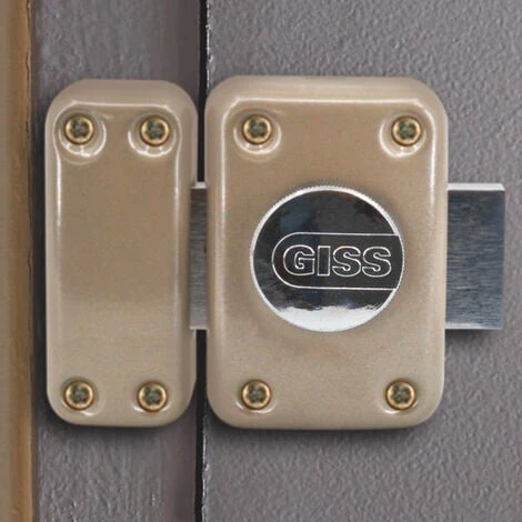 Verrou De Porte Haute Sécurité S'entrouvrant A Bouton Et Cylindre GISS Dimension - 45 Mm 1 Verrou De Porte Haute Sécurité S'entrouvrant A Bouton Et Cylindre GISS Dimension - 45 Mm