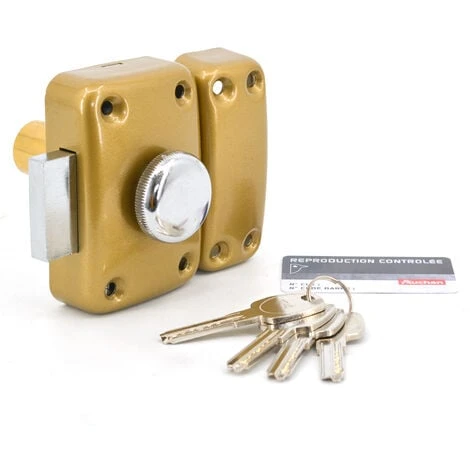 Verrou De Porte à Bouton Haute Sécurité 45 Mm Carte De Propriété Et Clés Réversibles 1 Verrou De Porte à Bouton Haute Sécurité 45 Mm Carte De Propriété Et Clés Réversibles