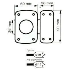 Verrou De Porte à Bouton Haute Sécurité 45 Mm Carte De Propriété Et Clés Réversibles 7 Verrou De Porte à Bouton Haute Sécurité 45 Mm Carte De Propriété Et Clés Réversibles -Optimal Serrures Magasin 82430782 4