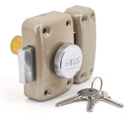 Verrou De Sécurité A Bouton Et Cylindre Pour Porte D'entrée GISS Dimension - 30 Mm