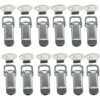 Aunrtb Attache Capot 12 Pièces, Fermeture à Levier, Loquet à Ressort,Loquet à Bascule Fermoir à Ressort Avec Crochet Fermeture à Ressort En Acier Inoxydable Pour Coffret, Boîte, Tiroir, Armoire