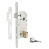 THIRARD - Serrure Encastrable à Cylindre Pour Porte D'entrée, Axe 40mm, Bouts Ronds, Cylindre 30x30mm, Blanc, 3 Clés