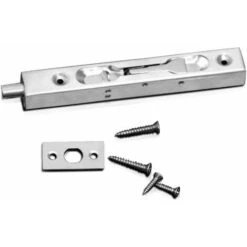 Paquet De 4 (2 Paires) Verrou à Glissière De Verrou De Pêne Affleurant De Porte, Action De Levier De Sécurité De Pêne Dissimulé, Pêne Coulissant En Acier Inoxydable - (15 Cm De Longueur) -Optimal Serrures Magasin 83997264 4