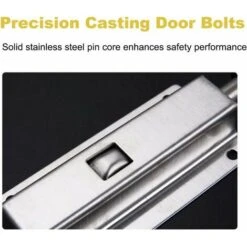 4 Pièce Loquet Coulissant Automatique à Ressort, Verrou De Porte Coulissante En Acier Inoxydable, Serrure à Loquet Coulissant à Barillet, Boulon De Barillet De Porte Pour Salle De Bains -Optimal Serrures Magasin 85548274 3